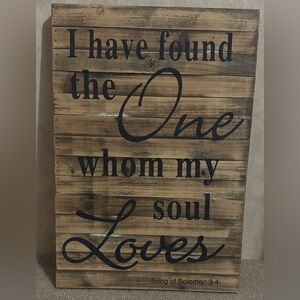 Wooden Wall Art with Inspirational Quote